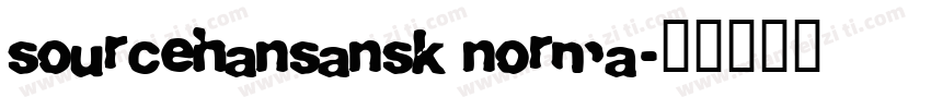 sourcehansansk norma字体转换